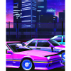 Vaporwave Aesthetic Synthwave City