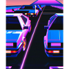 Vaporwave Aesthetic Synthwave Car
