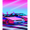 Vaporwave Esthétique Synthwave Car
