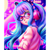 Pastel Esthétique Nerd Anime Fille