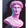Vaporwave Statue Roman Bust