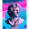 Vaporwave Statue Roman Bust