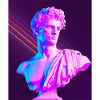 Vaporwave Statue Roman Bust