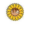 Sloth Cute Sloth Sunflower