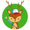 Deer and baseball