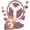 Friedenszeichen mit Blume
