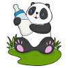 Panda Baby Bottle Milk
