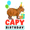 Capybara rongeur Capy jeu de mots anniversaire
