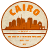 Cairo Retro City Silhouette Badge