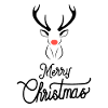 Christmas reindeer with red nose