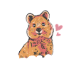 Short-tailed kangaroo quokka animal