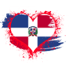 Dominican Republic Flag Heart