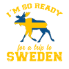 Sweden Saying Longing Elk Flag
