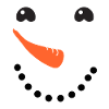 Schneemann Gesicht