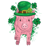 Lucky pig New Year's Eve