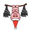 Be Different Schwein Fledermaus Weihnachtsmann