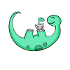 Dinosaur with baby dinosaur