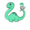 Dinosaur with baby dinosaur