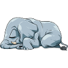 Niedlicher Schlafender Elefant