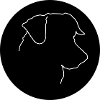 Jack Russell black circle