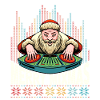 Merry Mixmas DJ Julevinyl Party Santa UGLY