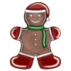 Gingerbread Man as Santa Claus