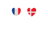 Frankrig og Danmark Dannebrog Flag