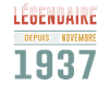 Légendaire Depuis Novembre 1937 Anniversaire