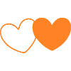 Valentine's Day Heart Orange