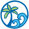 Vagues et palmier