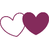 Saint Valentin Coeur Violet