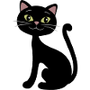 Happy black cat
