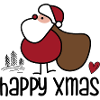 Simple Christmas Santa with sack