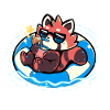 Cute Summer Red Panda