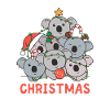Koala Christmas Tree Merry Christmas
