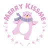 MERRY CHRISTMAS PINK BEAR