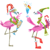 Flamingo-Weihnachten. Weihnachtsgeschenk