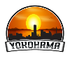 Yokohama Japan Skyline Vintage Sunset Travel Souve