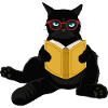 Cat Book Lovers Reading Books