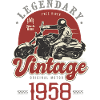 1958 Jubiläums-Oldtimer-Biker-Motorrad