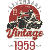 1959 Jubiläums-Oldtimer-Biker-Motorrad