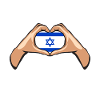 Israel Handheart Flag Heart