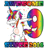 Awesome Since 2014 9. Geburtstag Dabbing Unicorn