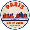 Paris Skyline Badge