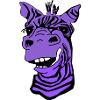 Funny giraffe purple