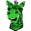 Funny giraffe green