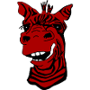Funny giraffe red