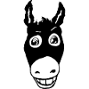 Smiling donkey black