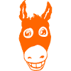 Smiling donkey orange