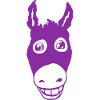 Smiling donkey purple
